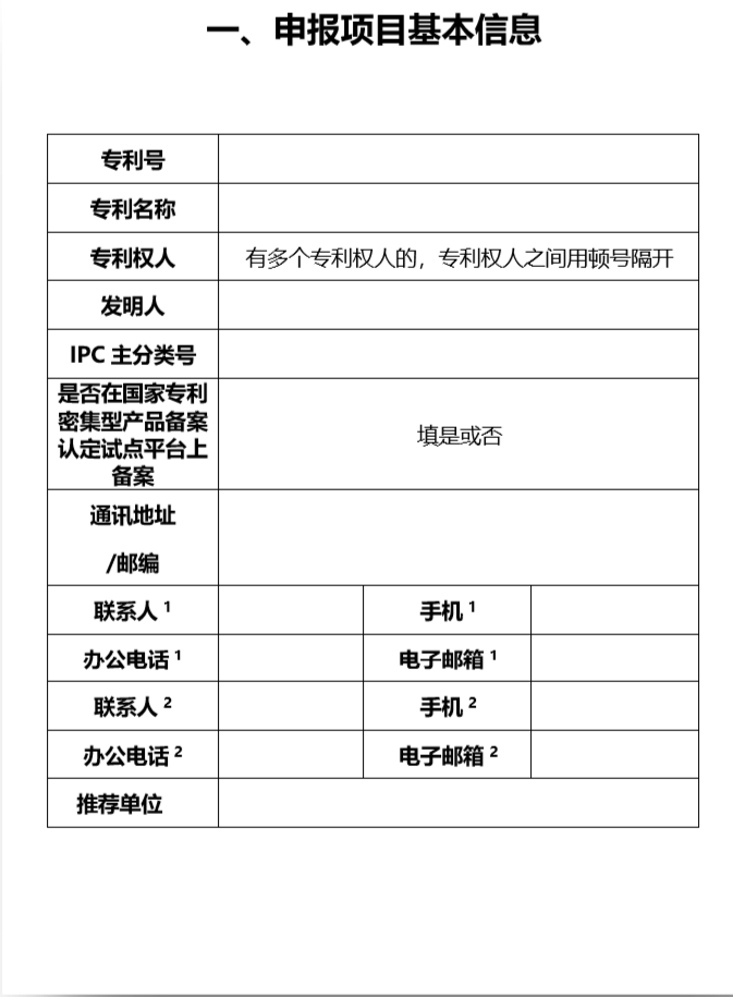 第二十四届中国专利奖申报特点说明解析