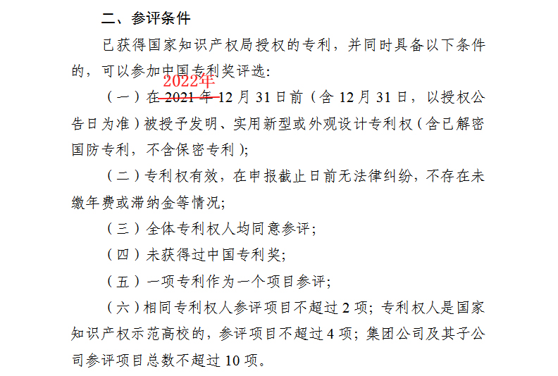 第二十五届中国专利奖评选即将开始！知识产权界最高荣誉等你来拿