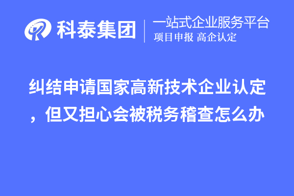 纠结申请国家
，但又担心会被税务稽查怎么办