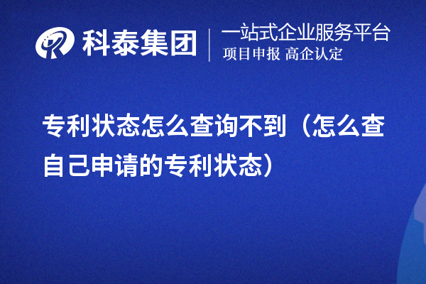 专利状态怎么查询不到（怎么查自己申请的专利状态）