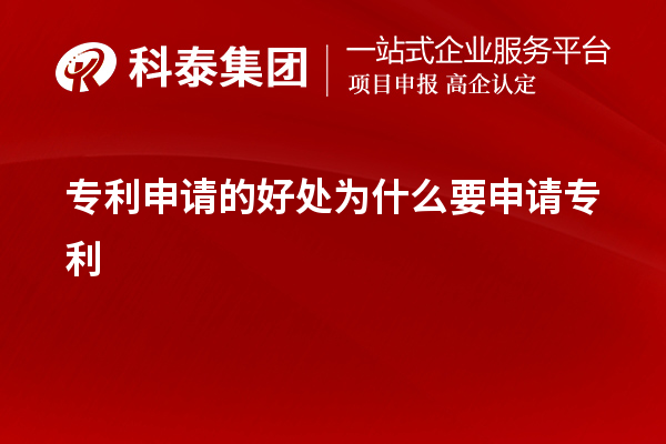 专利申请的好处为什么要申请专利