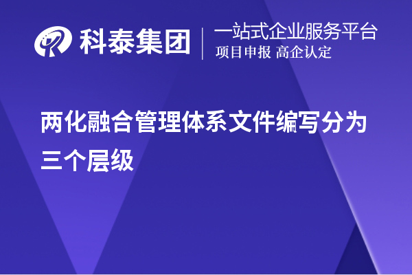 两化融合管理体系文件编写分为三个层级