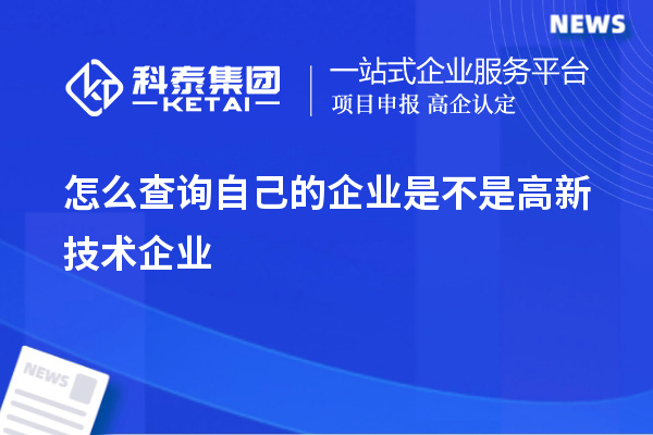 怎么查询自己的企业是不是高新技术企业