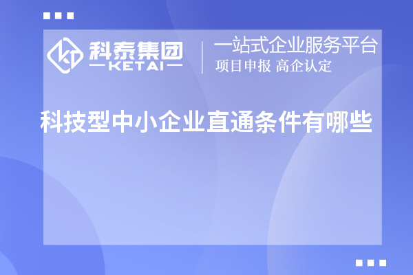 科技型中小企业直通条件有哪些