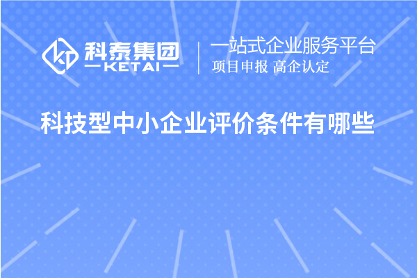 科技型中小企业评价条件有哪些