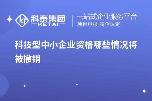 科技型中小企业资格哪些情况将被撤销