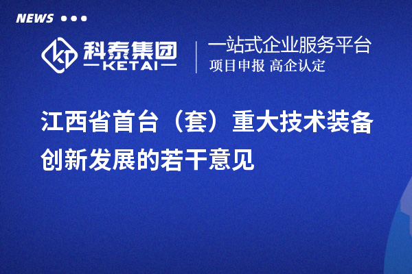 江西省首台套补贴政策，单个企业累计补贴不超过100万元