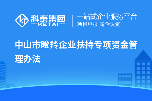 中山市瞪羚企业扶持专项资金管理办法