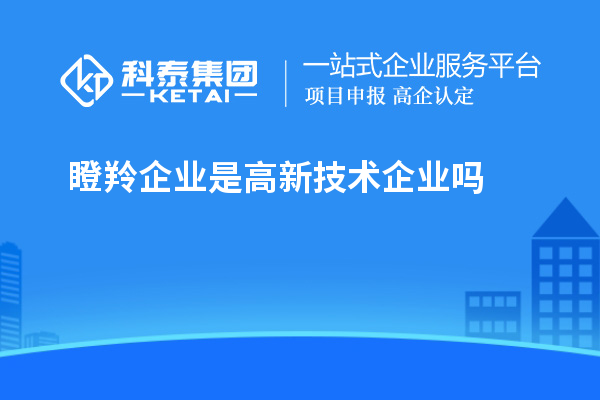 瞪羚企业是高新技术企业吗