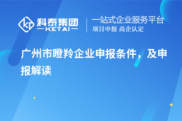 广州市瞪羚企业申报条件，及申报解读