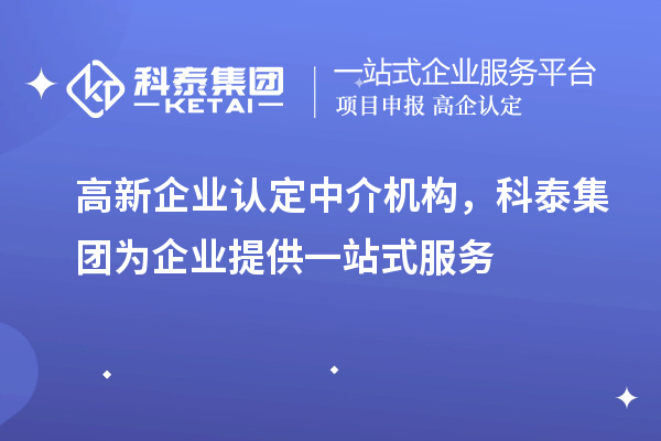 高新企业认定中介机构，
为企业提供一站式服务