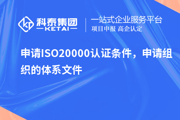 申请ISO20000认证条件，申请组织的体系文件