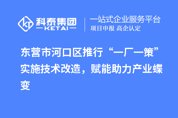 东营市河口区推行“一厂一策”实施技术改造，赋能助力产业蝶变