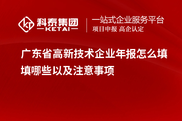 广东省高新技术企业年报怎么填填哪些以及注意事项