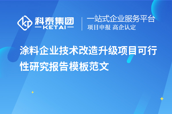 涂料企业技术改造升级项目可行性研究报告模板范文