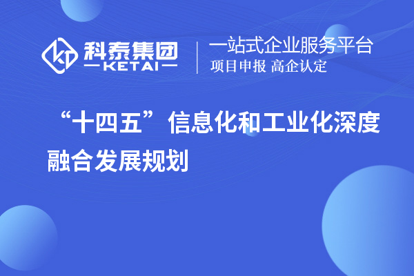 “十四五”信息化和工业化深度融合发展规划