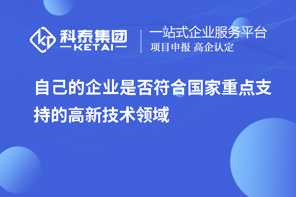 自己的企业是否符合国家重点支持的高新技术领域