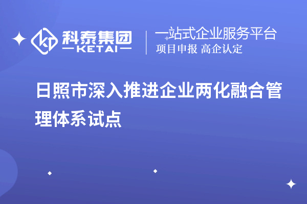 日照市深入推进企业两化融合管理体系试点