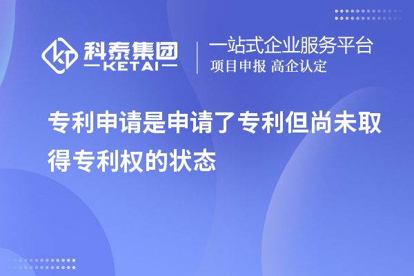 专利申请是申请了专利但尚未取得专利权的状态