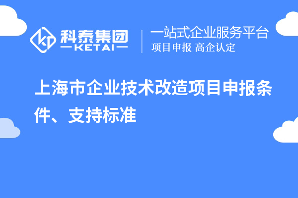 上海市企业技术改造项目申报条件、支持标准