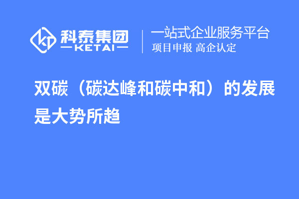 双碳（碳达峰和碳中和）的发展是大势所趋