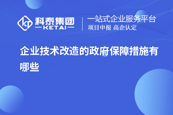 企业技术改造的政府保障措施有哪些