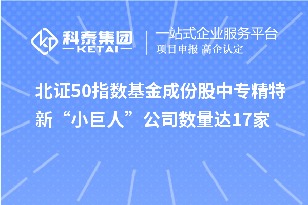 北证50指数基金成份股中专精特新“小巨人”公司数量达17家