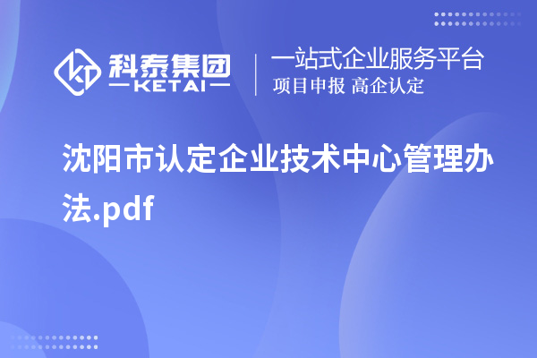 沈阳市认定企业技术中心管理办法.pdf