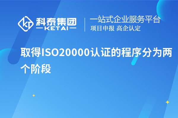 取得ISO20000认证的程序分为两个阶段