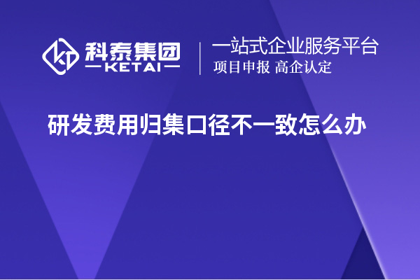 研发费用归集口径不一致怎么办