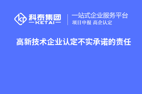 
不实承诺的责任