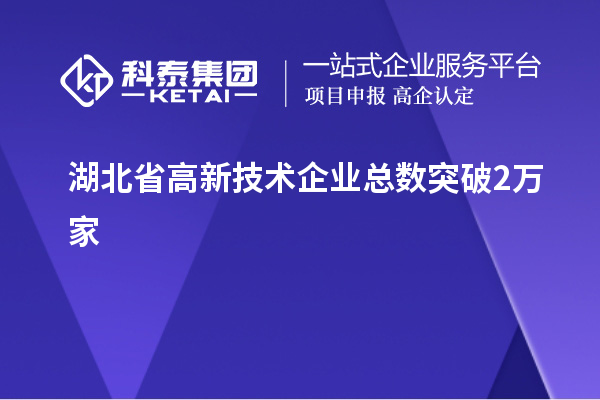 湖北省高新技术企业总数突破2万家