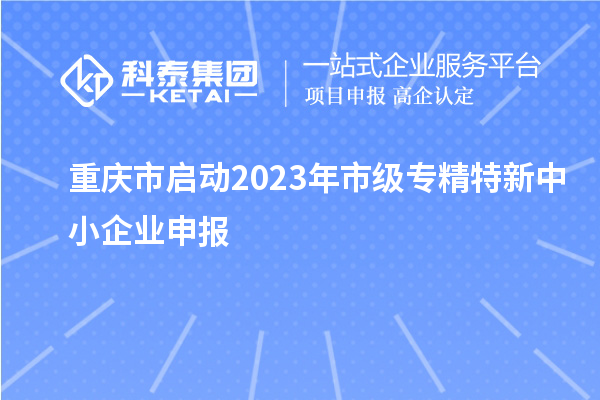 重庆市启动2023年市级专精特新中小企业申报