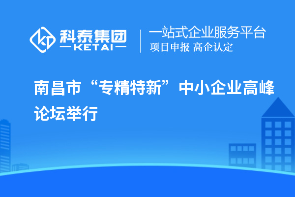 南昌市“专精特新”中小企业高峰论坛举行