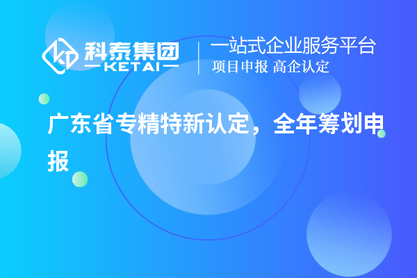 广东省专精特新认定，全年筹划申报