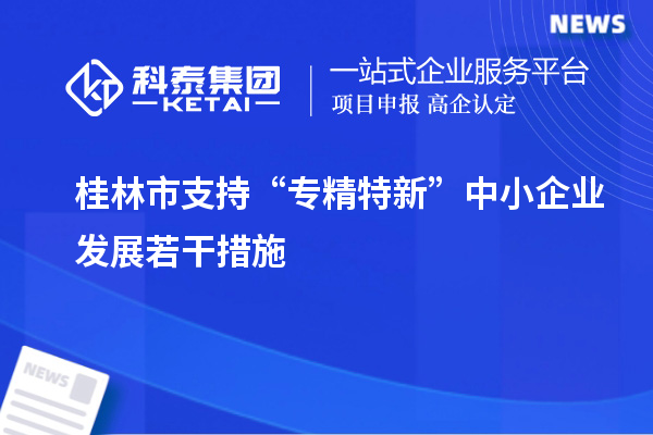 桂林市支持“专精特新”中小企业发展若干措施