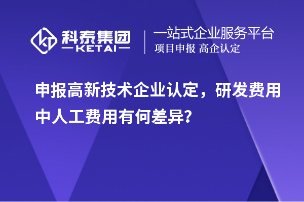 申报
，研发费用中人工费用有何差异？