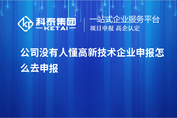 公司没有人懂高新技术企业申报怎么去申报