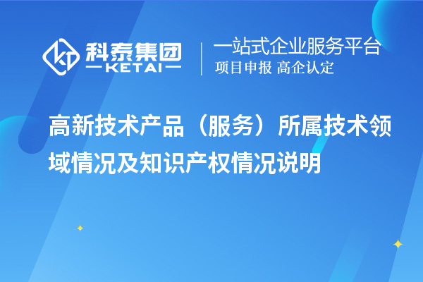 高新技术产品（服务）所属技术领域情况及知识产权情况说明