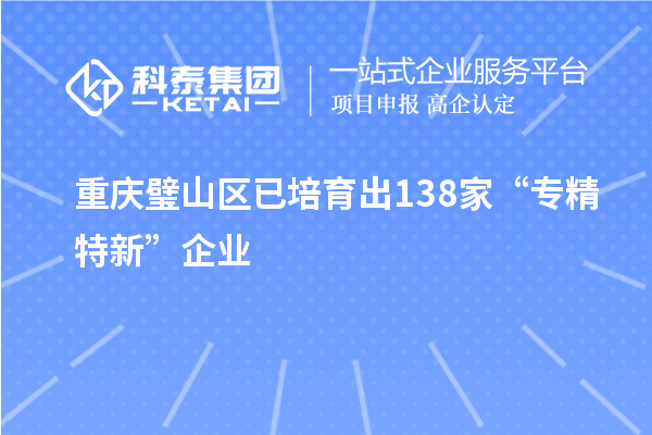 重庆璧山区已培育出138家“专精特新”企业