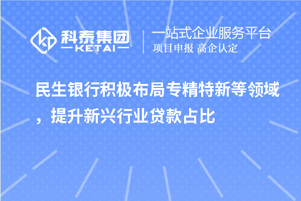 民生银行积极布局专精特新等领域，提升新兴行业贷款占比