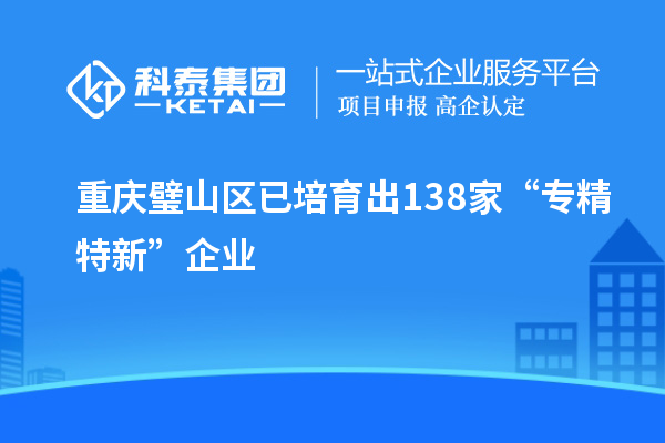 重庆璧山区已培育出138家“专精特新”企业