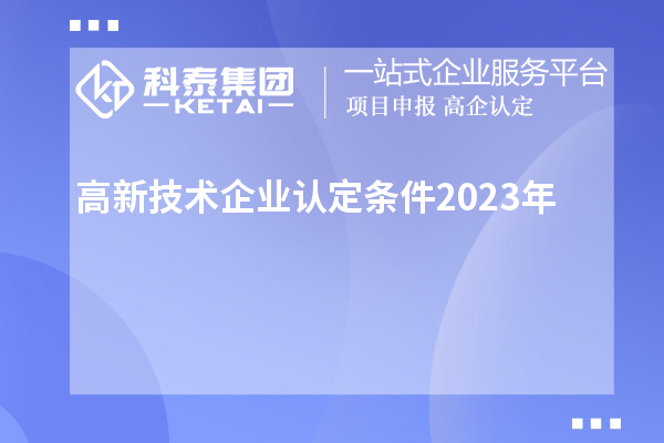 
条件2023年