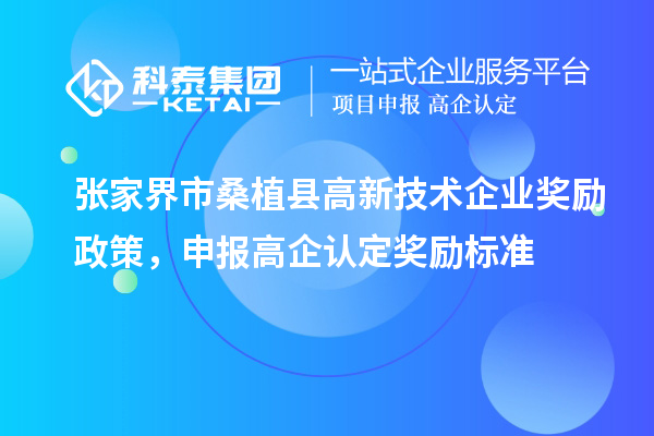 张家界市桑植县高新技术企业奖励政策，申报高企认定奖励标准