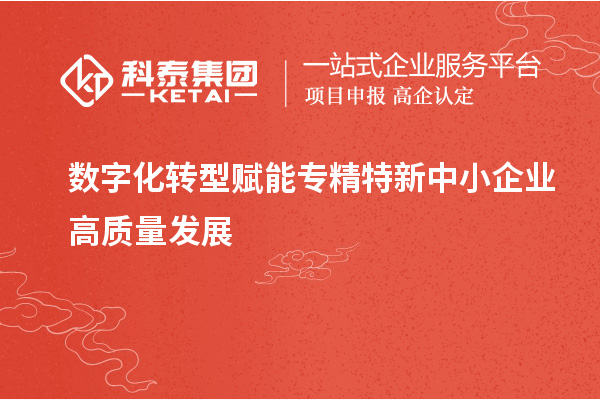 数字化转型赋能专精特新中小企业高质量发展