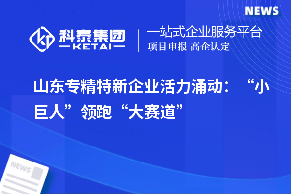 山东专精特新企业活力涌动：“小巨人”领跑“大赛道”