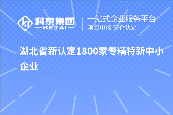 湖北省新认定1800家专精特新中小企业