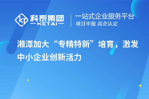 湘潭加大“专精特新”培育，激发中小企业创新活力