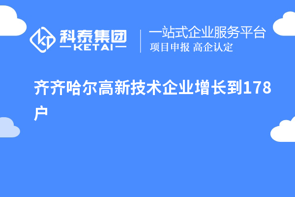 齐齐哈尔高新技术企业增长到178户