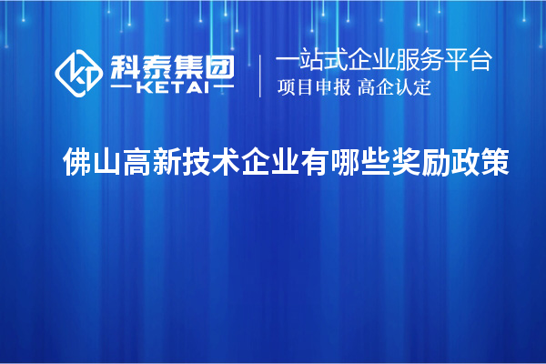 佛山高新技术企业有哪些奖励政策